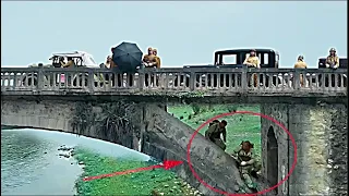 The Chinese soldiers blew up the bridge and killed the Japanese general.