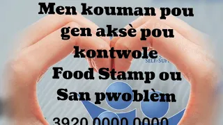 Food Stamps,  koman ou kapab enskri ladanl pou kontwole kantite kob ou gen, cash e dot