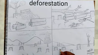how to draw deforestation I how to draw deforestation I how to draw deforestation and afforestation