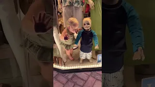 Baby makes move on Mannequin! 🤣 #shorts #baby #cute #mom #dad