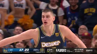 Nikola Jokic knocks down a BACK-TO-BACK threes 🙌