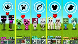 MOBS CHILDREN FOUND SOME GIRLS IN MINECRAFT GOLEM ZOMBIE CREEPER ENDERMAN SKELETON BATTLE HOW PLAY