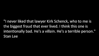 Marvel Legend Stan Lee unpublished recording of him speaking about lawyer Kirk Schenck