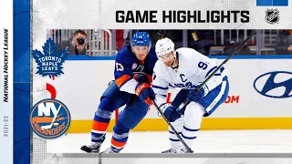 Maple Leafs @ Islanders 11/21/21 | NHL Highlights