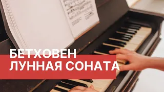 Бетховен. Лунная соната. Разбор простой версии