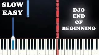 Djo - End Of Beginning (SLOW EASY PIANO TUTORIAL)