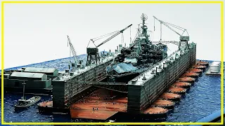 Diorama - Rise From the Ashes of Pearl Harbor (USS West Virginia aboard the floating drydock)