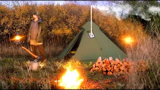 Hot Tent Camping in Winter