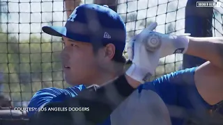 2024 Dodgers Spring Training: Shohei Ohtani hits home runs during on-field batting practice