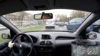 02-04-2015 Driving Peugeot 206 In The City 4K Fast Motion Part 1 & 2