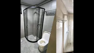 interior plumbing work  together cubicle shower