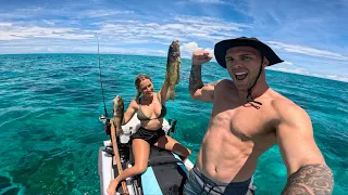 Teaching my girlfriend to spearfish! (CORAL TROUT CATCH AND COOK) 🤿 🐠 🔫