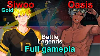 Gold Siwoo vs Oasis. Battle of Legends. Best S rank. Full gameplay. The Spike. Volleyball 3x3