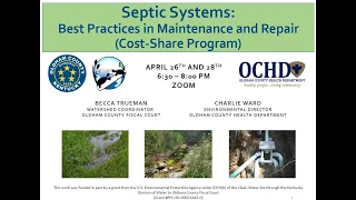 Septic Systems: Best Practices in Maintenance and Repair (Currys Fork Watershed Cost-Share Program)