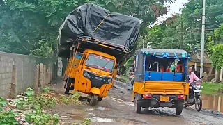 Auto video | Heavy Loaded PIAGGIO APE autorickshaw off road driving | Tuk Tuk Racing