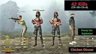 [Hindi] PUBG Mobile | Funny Car Explosion Death And Amazing Chicken Dinner Match