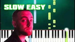 Mac Miller - Woods (Slow Easy Piano Tutorial) (Anyone Can Play)