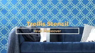 How To Stencil a Moroccan Trellis Design on a Feature Wall