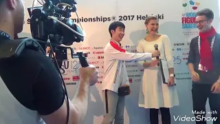 2017 World Figureskating Championship Helsinki Mens Smallmedal Ceremony