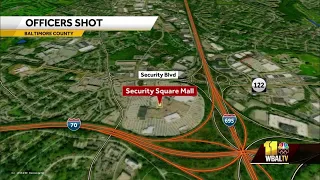 2 BPD officers in Shock Trauma, suspect dead following shooting at Security Square Mall