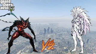 GTA 5 -Awakened Garou vs Boros Full Power SUPERHERO BATTLE