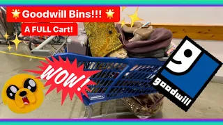 Let’s Go Dig For TREASURE At The Goodwill Bins! Another Full Cart Day! Thrift With Me! +HAUL