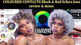 Coloured Contacts Black & Red sclera lens review & demo