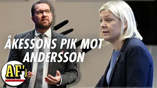 Jimmie Åkessons pik mot Magdalena Andersson: "Juholt-vibbar"