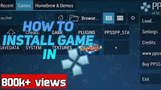 How To Install Game Easily in PPSSPP Emulator in hindi