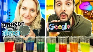 ALEXA vs. GOOGLE MACHEN SCHLEIM CHALLENGE! Wer kann den besseren Slime selber machen? Kaan vs. Nina