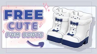Upcoming Free Cute Limited Pom Boots w Bunny Legwarmers😍💖💗 // Roblox