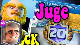 🏆 Juge 20 wins Royal Giant miner deck 👈No tilt 20 Win Challenge