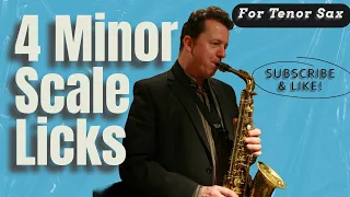 4 Minor scale licks for Tenor sax