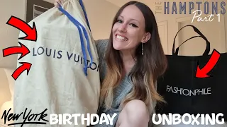 BIRTHDAY & NEW YORK HAUL 🔥 LOUIS VUITTON Bag Unboxing & Join me in THE HAMPTONS Part 1 😍