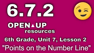 😉 6th Grade Unit 7, Lesson 2 "Points on the Number Line"  Illustrative Math