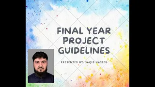 Final year project (FYP) guidelines for Mechanical Engineers