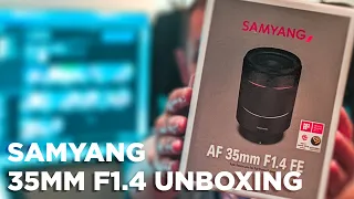 Samyang 35mm F1.4 Lens UNBOXING | Sony A7III