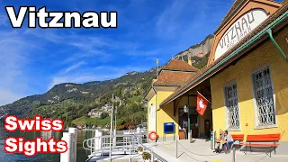 Vitznau Switzerland 4K Vierwaldstättersee Rigi Railway