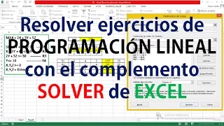 COMO RESOLVER EJERCICIOS DE PROGRAMACION LINEAL CON SOLVER DE EXCEL | INVESTIGACION DE OPERACIONES