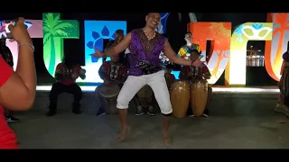 Así se baila punta en Honduras. tambores, maracas, tortuga y caracol