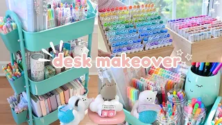 Desk + stationery organization makeover ✨🍃