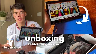 UNBOXING: TABLET M10 DO GOVERNO, PARA OS ALUNOS DO ENSINO MÉDIO