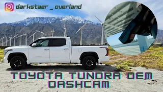 2022+ Toyota Tundra & Sequoia OEM integrated dash cam install