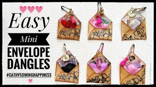 Easy - Mini Envelope Dangles #cathysowinghappiness