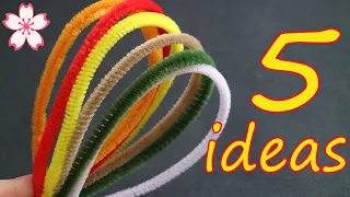 5 IDEAS made from chenille wire Pipe Cleaners