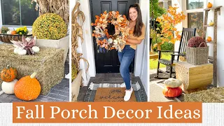 FALL 2022 DECORATE WITH ME 🍁 PART 3 | Cozy Fall Porch, Fall Entryway, Fall DIY Wreath