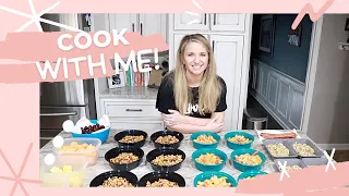 SUNDAY MEAL PREP | CAJUN CHICKEN PASTA | GROUND TURKEY ZUCCHINI BOWLS (both Skinnytaste recipes!!)