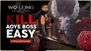 Wo Long Fallen Dynasty - How to beat Aoye & Deal 50% DMG WITH 1 HIT!