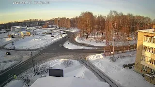 Вельск переезд (13.03.2024)(Timelapse)