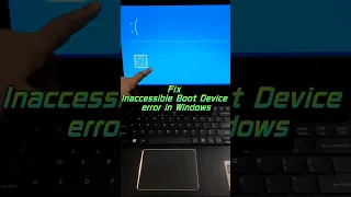 Fix Inaccessible Boot Device error in Windows 💻 #youtubeshorts #shortsvideo #shorts
